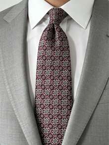 男士几何图案领带一条，商务通勤皆宜。 - 彩色 - 查看 1