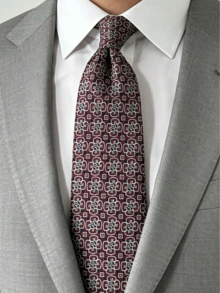 男士几何图案领带一条，商务通勤皆宜。 - 彩色 - 查看 1