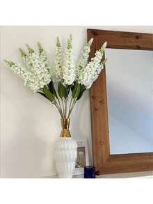 1pc Artificial Hyacinth Flower Arrangement - Suitable For Home, Office, Cafe, Wedding And Valentine's Day Gift - White - View 4