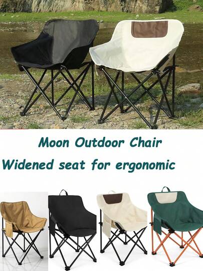 Silla plegable para exteriores, silla de descanso portátil, silla plegable en forma de luna, asiento mejorado, diseño ergonómico, adecuada para camping al aire libre, viajes, vacaciones y pesca, silla plegable para patio, silla de playa ligera, taburete para deportes de pesca, taburete para exteriores, silla con mochila de tela Oxford de acero resistente, adecuada para camping en casa, taburete para pesca, taburete para pintura al aire libre.