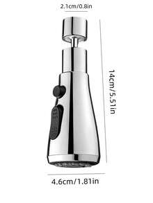 1pc 360° Rotatable Kitchen & Bathroom Universal Faucet Extension Sprayer, Sink Splash Proof Water Tap Adapter - Multicolor - View 10