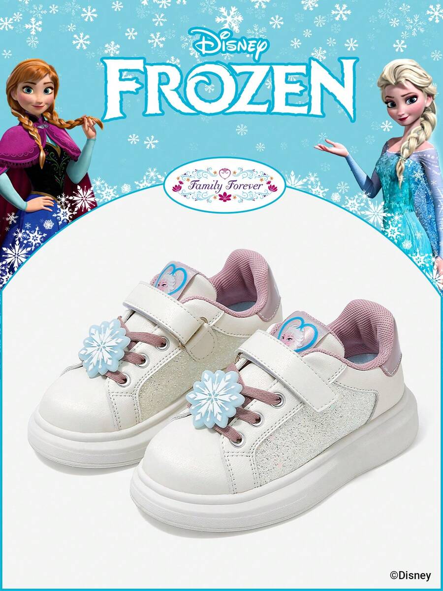 Disney 冰雪奇缘官方授权联名款 | 一系列儿童运动鞋，包括艾莎公主运动鞋、安娜公主运动鞋和阿伦黛尔公主运动鞋，适合日常假日运动和户外穿着。舒适防滑、耐磨透气，呵护双脚。（儿童运动鞋、童鞋、女童鞋） - 粉色 - 查看 1