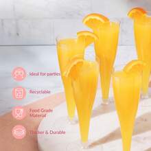 5/10/20/25/30/50/100pcs High Quality Reusable Champagne Flute Set, Suitable For Various Occasions Like Parties, Weddings, Birthdays, Valentine's Day, Mother's Day (Champagne Flute, Party Cup, Birthday Cup) - View 3