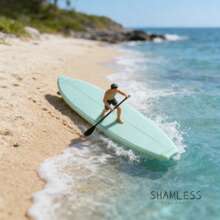 SHAMLESS Mint Blue Mini Surfboard Model, Suitable For Beach & Ocean Scene Decor, Summer Seaside Miniature Landscape, Doll House Outdoor Accessories, DIY Craft Micro Landscape, Surfing Party Favors, Decorative Figurine - Pastel Mint Blue_1pc - View 5