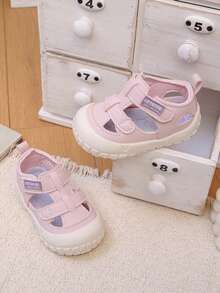 婴幼儿男女童夏季凉鞋，新款透气防踢防滑镂空运动休闲沙滩鞋 - 粉色 - 查看 3