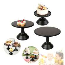 1pc White Cake Stand, Birthday Party Dessert Rack, Event Wedding Cake Dessert Metal Tray, Cupcake Display Platter And Stand - White - View 7