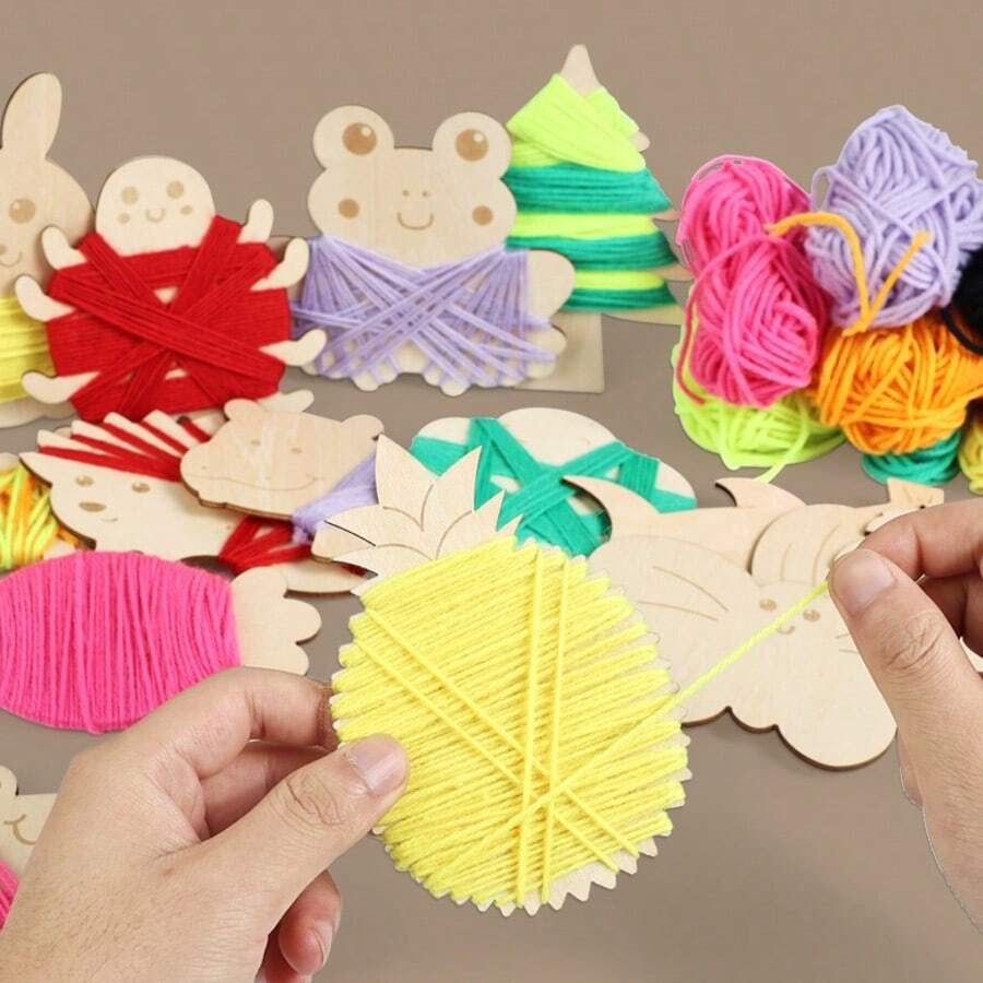 艺术区蒙特梭利精细动作趣味扭线趣味DIY创意拼图玩具卡通儿童创意手工亲子互动桌面玩具培养儿童动手能力和创造力智力发展节日礼物。