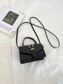 Fashionable Mini Handbag For Women, New Minimalist Personalized INS One Shoulder Bag, Chic Crossbody Bag - Black - View 8