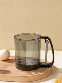 1个半自动面粉筛 - 细网烘焙工具，手持式细网面粉筛，家用烘焙工具，面粉筛杯，制作光滑面团和蛋糕糊的必备品，耐用的厨房和餐饮用品，节日烹饪必备，现代厨房用具，耐用材质 - 查看 12