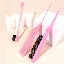 3pcs Watering Can Comb Set, Includes 1 Back Brush, 1 Hair Brush, 1 Rat Tail Comb, Smooth Grooming Set For Baby Hair - Pink - View 7