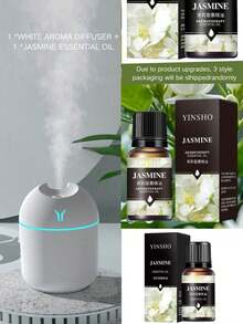 250ml Portable Mini USB Air Humidifier & Essential Oil Diffuser With Color Night Light, Aroma Diffuser For Travel, Office, Car, Desk, Bedroom / 1 Diffuser + 1 Bottle Of Essential Oil (Oils Will Be Shipped Randomly In New Or Used Packaging.) - Multicolor - View 24