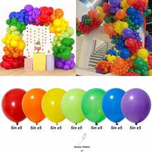 112 buc baloane curcubeu colorate ghirlandă arc kit, baloane din latex culori asortate pentru petrecere de ziua de naștere copil duș nuntă mireasă aniversare decorare - Multicolor - Vizualizare 12