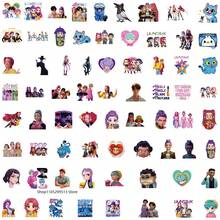 70pcs Idol Cartoon Pattern Waterproof Stickers, Glossy Stickers Suitable For Laptop, Luggage, Water Bottle - Multicolor - View 4