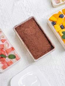 20个透明长方形甜点包装盒，可重复使用，适用于提拉米苏、豆浆、烘焙食品、奶酪等。 - 查看 7