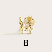 1 pièce Boucles d'oreilles à clous délicates et à la mode avec motif animal, convient pour le port quotidien des femmes - Multicolore - Voir 9