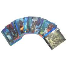 蓝星龙神谕卡，一盒33张英文卡牌，占卜玩具卡，圣诞派对聚会休闲卡牌游戏 - 藍色 - 查看 5