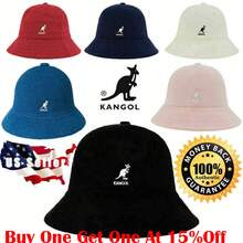 Hip-Hop Fashion Classic Kangol Bermuda Casual Bucket Hats CapSports Winter Warm ESFO - 黑色 - 查看 1