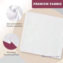 Premium Cotton Blend Handkerchiefs - Super Absorbent Wrinkle Resistant For Sweat Tears OilGentle On Skin 16 Inch - 3 - Xem 4