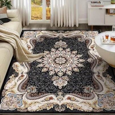 Vintage Floral Luxury Bohemian Area Rug - Living Room Carpet, Bedroom Rug, Doormat, Entryway Mat, Bathroom Mat, Kitchen Mat, Dining Room Rug, Home Office Carpet, Room Rug