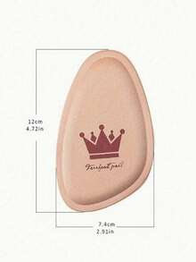 1pair Women's Half Size Shoe Inserts, Anti-Slip Breathable Sweat-Absorbing Foot Pads - Beige - View 6