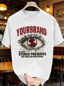 Men Plus Size T-Shirts - White - View 2