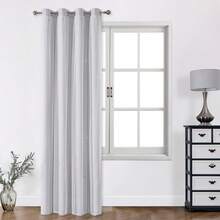 1pc Hollow Star Sheer Curtain, Polyester Lace Double-Layer Blackout Curtain For Living Room Bedroom, Cute Style - 白色 - 查看 14