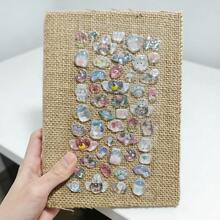 1张卡通水晶浮雕贴纸，混色树脂自粘贴纸，适用于DIY装饰日记本、手机壳、笔记本 - 一次性随机贴纸 - 彩色 - 查看 5