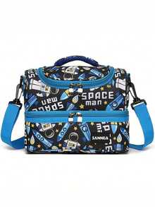 1pc Dinosaur Themed Insulated Lunch Bag, Unisex, Cute Insulated Lunch Box Set With Handle And Detachable Shoulder Strap, Reusable, Insulated Lunch Bag Set With Detachable Shoulder Strap Cooler Bag Waterproof Large Capacity Picnic Outdoor Picnic Bag Lunch Bag For Women School Supplies Camping Essentials - Multicolor - View 15