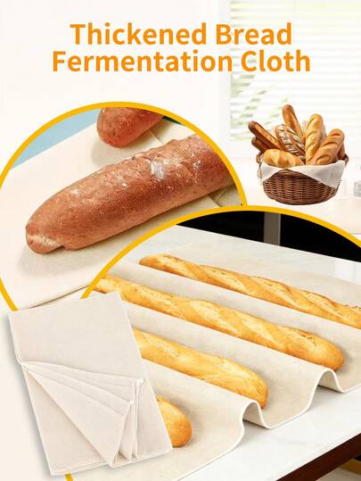 Premium Thick Dough Proofing Cloth, Baguette Proofing Mat, Ideal For French Baguette And Homemade Bread Baking, Ensures Perfect Dough Fermentation, Essential For Kitchen And Catering, Suitable For Sourdough Bread, Pastries And More