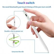 Bút cảm ứng điện dung đa năng, tương thích với iPad, Apple, máy tính bảng và điện thoại thông minh. - Nhiều màu - Xem 4