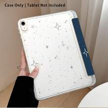Starry Night Sky Pattern Acrylic Crystal Tablet Protective Case With Stand, Compatible With Samsung A9/A9+/S9/S9FE/A11/A11+/S11/S10 FE/S10 FE+/S10 Lite, A16 2025, Air 11/13, M3 2025, Mini 7 A17, Pro 2024, Air 11/13, M2 2024, Pro 11/13, M4 2024, Pro 12.9, 7/8/9 Gen, 10.2, 10 Gen, 10.9, Air 4/5/6/7/8, 10.9, Pro 11, 4/5/6 Gen, Mini 6, Se 11, Honor, Matepad Se 11, , - Multicolor - View 4