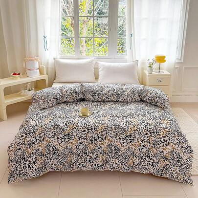 Luxury Printed Duvet Cover, Polyester Fiber Skin-Friendly & Breathable, Bedroom Rental Atmosphere Bedding, Single/Double Bed Quilt Cover, Machine Washable & Fade Resistant, Balancing Aesthetics & Practicality, Easy Care, Essential For Rental Room & Dorm Makeover, No Filling, Washable Bedding Set
