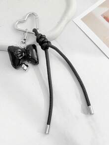 1pc Fresh Keychain Pendant, Ins Style Bow Knot Pendant, Cute Handmade Rope, Bag Charm - Multicolor - View 2