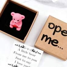 Hộp quà hình gấu dễ thương | Thích hợp cho các dịp lễ, sinh nhật, quà lưu niệm đám cưới, bao gồm thiệp hình trái tim và thiết kế hoạt hình. - Nhiều màu - Xem 8