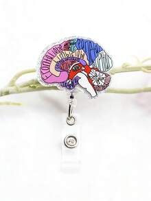 1個多款藍色大腦「我不知道，我只是在這裡工作」亮片壓克力伸縮式識別證夾，適合護理師、醫生、辦公室職員 - 多色的 - 查看 20