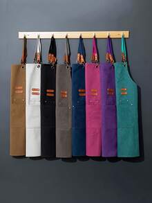 1 chiếc tạp dề đầu bếp bằng polyester có dây đeo chéo điều chỉnh được, mềm mại và thoáng khí, 4 túi, thích hợp cho nhà hàng, nhà bếp, nấu nướng, làm bánh, vẽ tranh, làm vườn và các trường hợp khác, tạp dề đeo eo unisex. - Nhiều màu - Xem 10