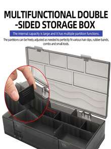 Large Capacity Barber Tools Storage Box Adjustable Container Multi-Grid Compartment Organizer Space Saving Fashion - Multicolor - View 3