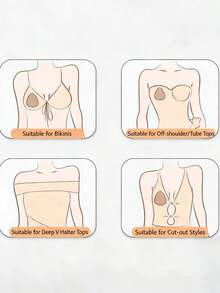 1 Pair Seamless Self-Adhesive Anti-Friction Washable Nipple Covers, Suitable For Swimwear, Clothing Coverage, Camisoles, Beach, Spa, Travel, Vacation, Water Parks, Swimming Pools, Camisoles, Daily Wear, Bathing - Teardrop Shape - View 11