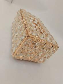 豪华家用纸巾架，闪亮水晶纸巾盒，浴室/桌面装饰纸巾盒 - 彩色 - 查看 9