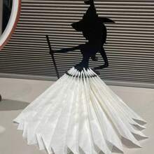 Non-Electric Witch Stand, Rustic Acrylic Halloween Witch Napkin Holder, Suitable For Holiday Tabletop Decor In Kitchen And Dining Room, No Power Needed, No Feathers, Fits Christmas And General Holiday Themed Accessories - A - View 3