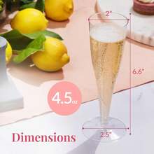 5/10/20/25/30/50/100pcs High Quality Reusable Champagne Flute Set, Suitable For Various Occasions Like Parties, Weddings, Birthdays, Valentine's Day, Mother's Day (Champagne Flute, Party Cup, Birthday Cup) - View 4