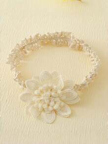 婴儿发带和腿套套装，防滑腿套，花朵发带，适合学步女婴 - 彩色 - 查看 3