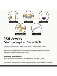 1928 Jewelry Rose Purple Crtal Bead Flower Drop & Dangle Earrings,44294908 - Màu Đỏ Sâu - Xem 6