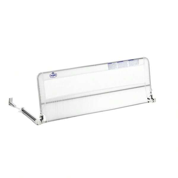 Barrière de lit extra longue de 54 pouces avec protection contre les écarts - s'adapte aux matelas jusqu'à la taille Queen, installation sans outil, blanc