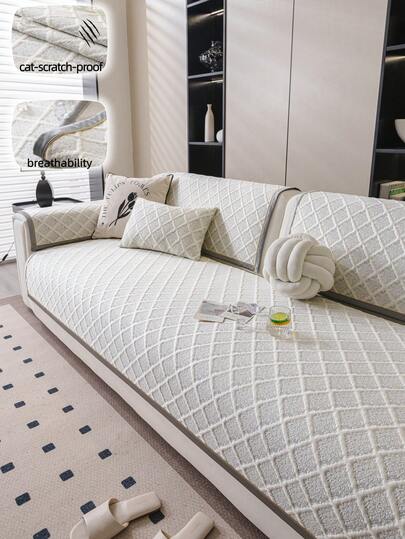 1 chiếc bọc ghế sofa họa tiết kẻ caro màu trơn, kiểu dáng hiện đại tối giản, chống bám bẩn, chống trượt, chống bụi, bảo vệ ghế sofa, có thể giặt máy, không biến dạng, chống phai màu, bền, thân thiện với thú cưng, làm mới ghế sofa, trang trí ghế sofa, tăng thêm vẻ đẹp cho không gian, phù hợp với ghế sofa 1-4 chỗ ngồi, ghế sofa hình chữ L.
