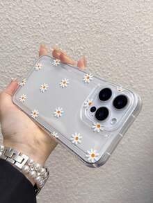 Flower 1pc Daisy Pattern Transparent Anti-Drop Phone Case Compatible With IPhone 16/11/12/13/14/15/15Pro/15 Plus/15 ProMax/7Plus/8Plus/X/Xs Max/Xr/11Pro/12Pro/13Pro/14Pro/12mini/13mini/11ProMax/12ProMax/13ProMax/14ProMax/14Plus/7/8/16Pro/16Plus/16ProMax/17/17PROMAX/17PRO/AIR - Multicolor - View 2