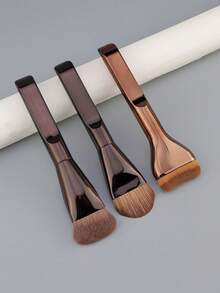3pcs Ultra-Thin Foundation Brush Set, Premium Makeup Tools Gift, Suitable For Liquid Cream Cosmetics, High-End Beauty Brushes - Multicolor - View 1