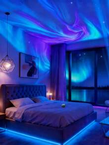 1 buah Lampu Proyeksi Langit Berbintang Aurora, Lampu Plafon Aurora LED Berputar, Lampu Proyeksi Galaksi dengan Kontrol Jarak Jauh, Lampu Proyeksi Nebula Bertenaga USB, Cocok untuk Pesta, Liburan, Hari Valentine, Kamar Tidur, Ruangan, Plafon, Dinding, Ruang Tamu, Dekorasi Ulang Tahun - cahaya senja - View 8