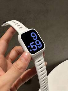 1 dây đeo đồng hồ Apple Watch dệt hoa Ditsy + 1 vỏ silicon phù hợp với đồng hồ Apple Watch S10 mới, tương thích với Apple Watch 9, 8, 7, 6, 5, 4, SE - Màu be - Xem 3
