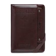 CHARM INFINITE Retro RFID Blocking Passport Holder Travel Document Organizer Wallet, Unisex - Multicolor - View 14